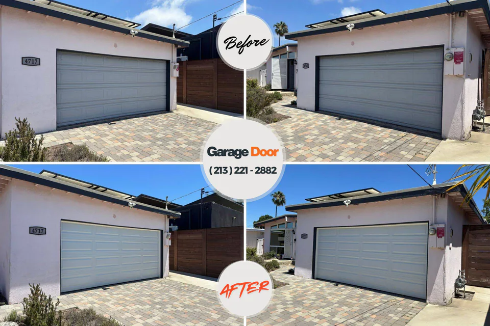 Before and after: garage door repair San Diego, TX